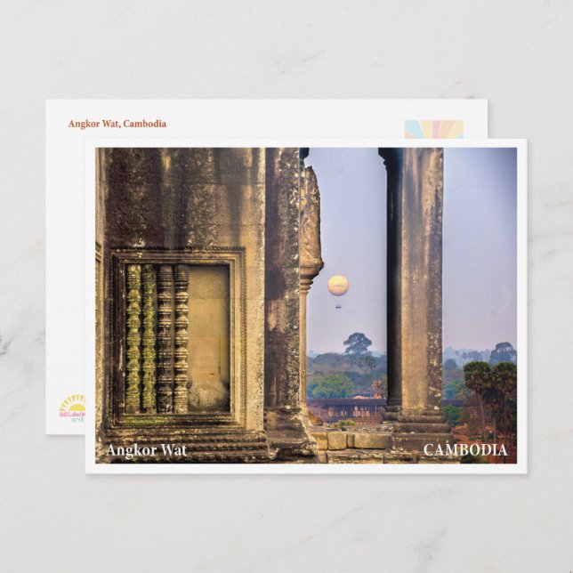 Postal Festiva Angkor Wat Sunrise Balloon – Postcard (Anverso / Reverso)