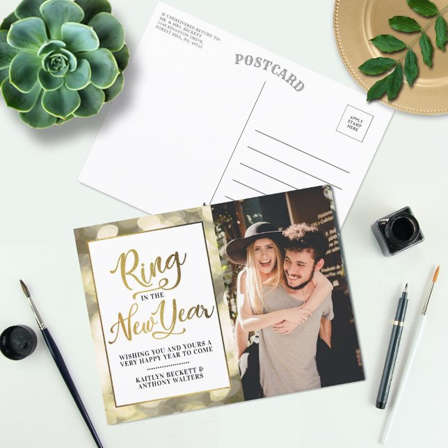 Postal Festiva Anillo En Año Nuevo | Fotografía de Año Nuevo Feli (Subido por el creador)