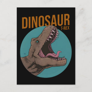 Postal Festiva Animación de dinosaurios, animación de trex