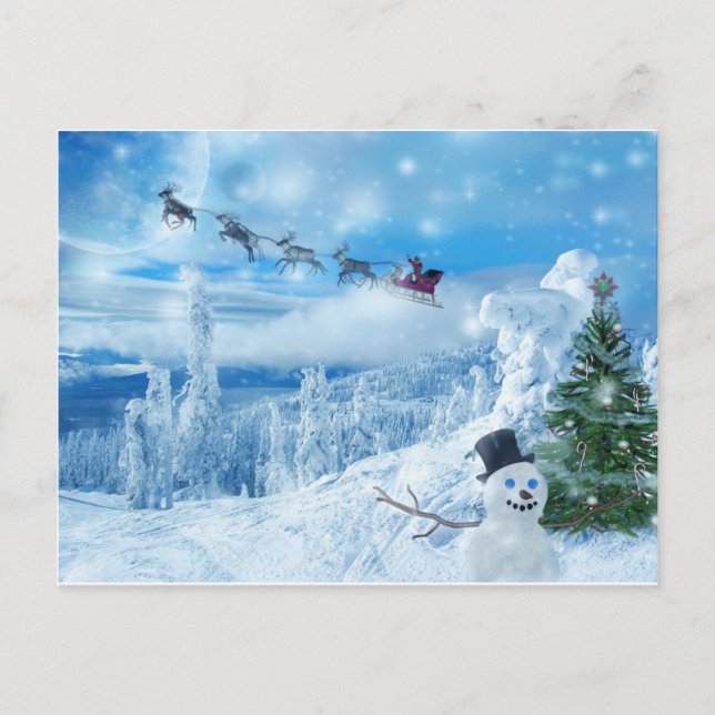 Postal Festiva anime de los navidades (Anverso)