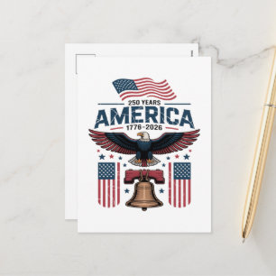 Postal Festiva aniversario 250 de américa