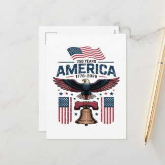 Postal Festiva aniversario 250 de américa
