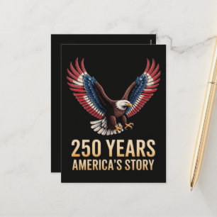 Postal Festiva Aniversario 250 de América