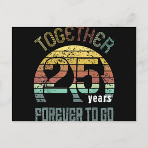 Postal Festiva Aniversario Boda de 25 años