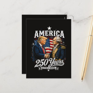 Postal Festiva Aniversario de América 250º Trump Washington