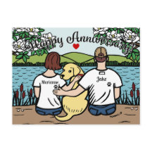 Aniversario del Amarillo Labrador y los Padres