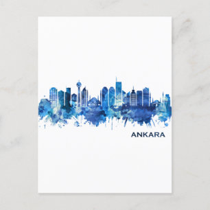 Postal Festiva Ankara Turkey Skyline Blue