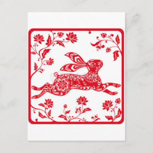 Postal Festiva Año chino del conejo