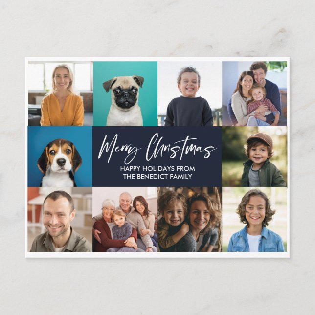 Postal Festiva AÑO DE navidades EN REVISIÓN 10 FESTIVAS DE FOTOS (Anverso)