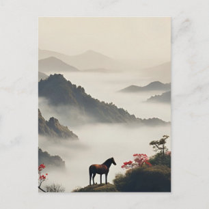 Postal Festiva Año del Caballo Paisaje del Año Nuevo Chino 2026