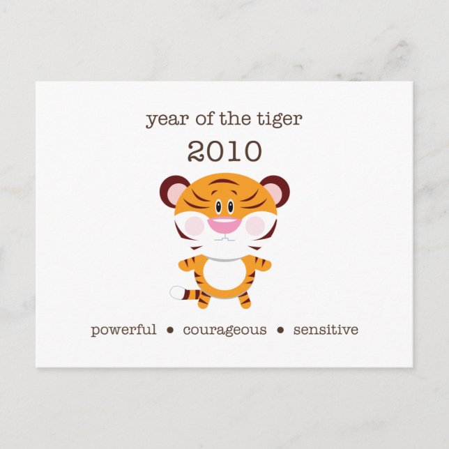 Postal Festiva Año del tigre 2010 (Anverso)