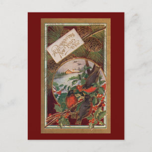 Postal Festiva Año Nuevo