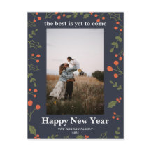 Año Nuevo 1 Foto Festividad Botánica Holly Moderno