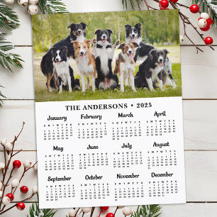 Postal Festiva Año Nuevo 2025 Personalizado de calendario Mascota