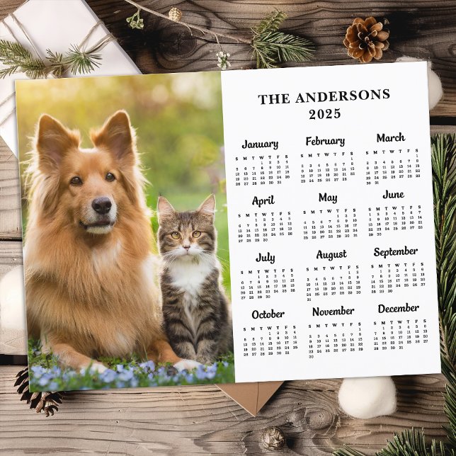 Postal Festiva Año Nuevo 2026 Personalizado de calendario Mascota (Subido por el creador)