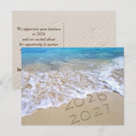 Postal Festiva Año Nuevo 2027 Playa Desde Negocio