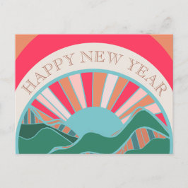 Postal Festiva Año Nuevo Brillante Positivo