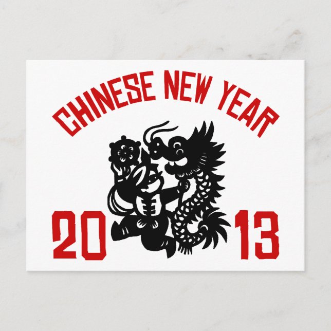 Postal Festiva Año Nuevo chino 2013 (Anverso)