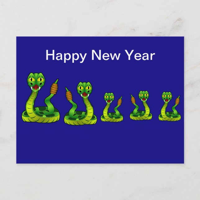 Postal Festiva Año nuevo chino, año de la serpiente en Vietnam (Anverso)