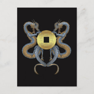 Postal Festiva Año Nuevo Chino - Año Del Dragón