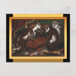 Postal Festiva Año Nuevo chino del mono - pintura europea