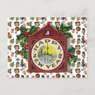 Postal Festiva Año Nuevo Feliz