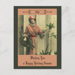 Postal Festiva Año Nuevo Feliz de Victoria