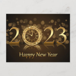 Postal Festiva Año Nuevo feriado de fuegos artificiales