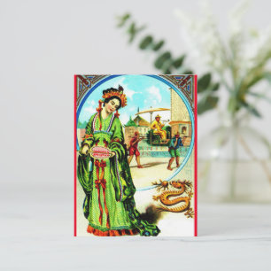 Postal Festiva Año Nuevo Lunar Chino Vintage / Dragón