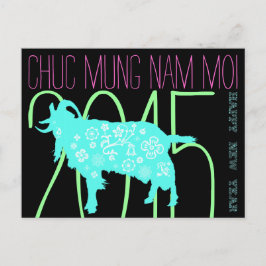 Postal Festiva Año Nuevo Lunar de Cabra Vietnamita Cumpleaños Zod