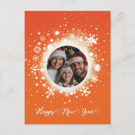 Postal Festiva Año Nuevo naranja