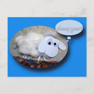 Postal Festiva Año ovino curado Año nuevo chino cumpleaños Zodiac