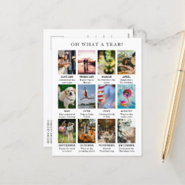 Postal Festiva Año simple en reseña foto Navidades modernos