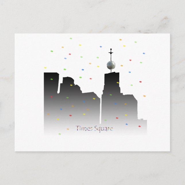Postal Festiva años nuevos cuadrados (Anverso)