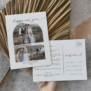 Postal Festiva Años nuevos para la familia de Collages de fotos B