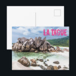 Postal Festiva Anse Cocos Seychelles La Digue Beach<br><div class="desc">Anse Cocos Seychelles La Digue Beach recuerdo de vacaciones o regalo para los viajeros.</div>