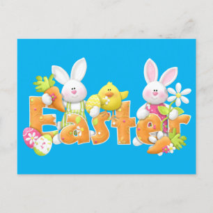 Postal Festiva Antecedentes de Easter Bunny