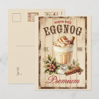 Postal Festiva Antecedentes de madera de huevo del Polo Norte Rús