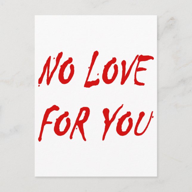 Postal Festiva Anti-San Valentín no te ama (Anverso)