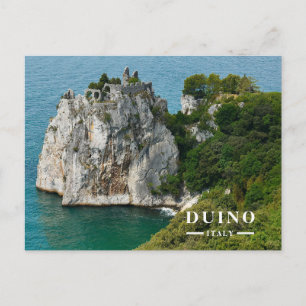 Postal Festiva Antiguo Castillo de Duino Ruinas Mar Adriático Ita