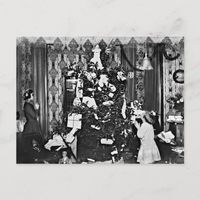 Postal Festiva Antiguos Navidades de moda (Anverso)