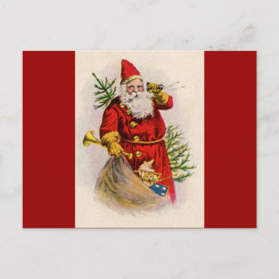 Postal Festiva Antique Santa por teléfono