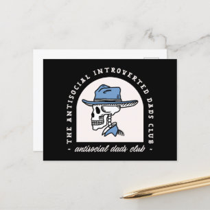 Postal Festiva Antisocial introvertido padre vaquero oscuro occid