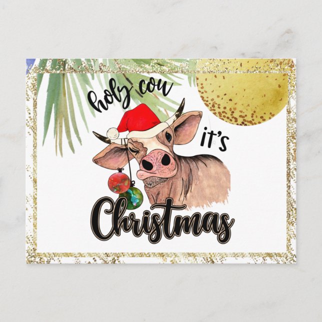 Postal Festiva *~* AP44 Santo Vaca es Navidad. (Anverso)