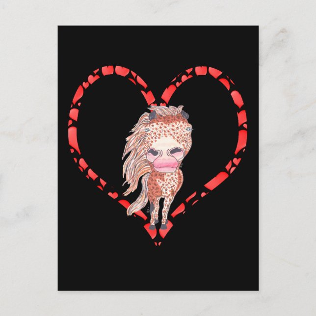 POSTAL FESTIVA APPALOOSA HEART (Anverso)