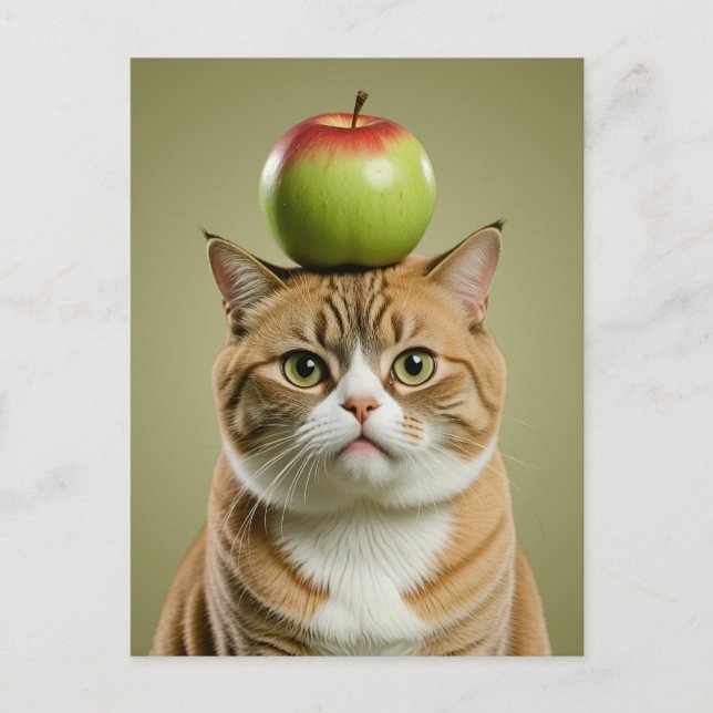 Postal Festiva Apple Cat (Anverso)