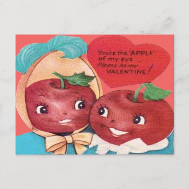 Postal Festiva Apple De My Eye Heart Valentine (Anverso)