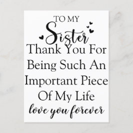 Postal Festiva Apreciación De Hermana Gracias Por Estar En Mi Vid