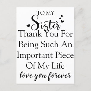 Postal Festiva Apreciación De Hermana Gracias Por Estar En Mi Vid