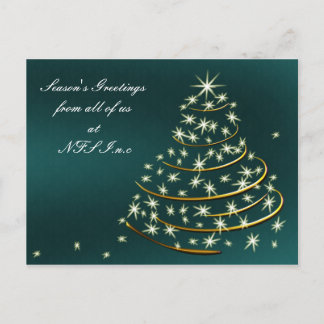Postal Festiva Aqua Gold Christmas Tree Corporate